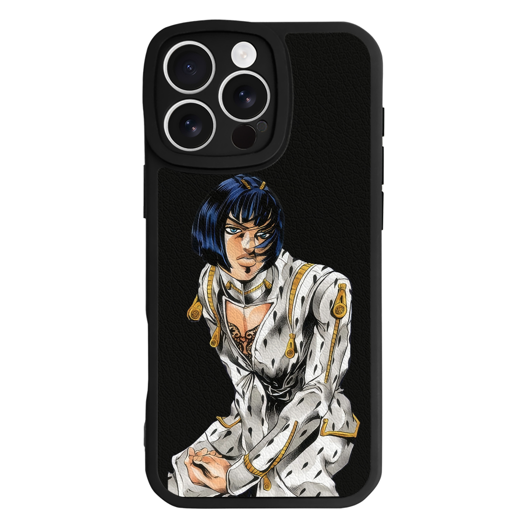 （画像用） ジョジョの奇妙な冒険 ブローノ?ブチャラティ JoJo's Bizarre Adventure Bruno Bucciarati 【iPhone 16シリーズ対応】シリコンスマホケース（レザー調） 材質：シリコン